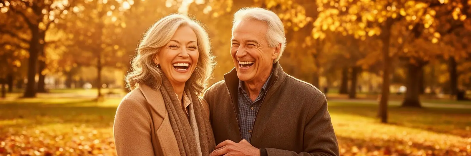 Happy mature couple enjoying time together outdoors